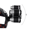 Miniatyrbillede 5 af 7: Stærk Pandelampe 5 x LED CREE T6 Inkl. Batterier og Oplader Black Svart