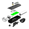 Miniatyrbilde 2 av 5: Sykkellys, kraftig USB-oppladbar LED-sett med automatisk sensor