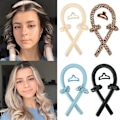 Miniatyrbillede 1 af 5: TG Nem at bruge Lazy Hair Sponge Curler Enkel hårring Curling Sort