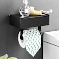 Miniatyrbillede 5 af 5: TG Toiletpapirholder med Hylde - Sort Sort