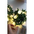 Miniatyrbild 10 av 10: Rosor rotting ljusslinga LED skum små vita blommor rotting ljusslinga bröllop inomhus balkong dekorativ belysning Svamp ranka Mushroom vine 3m 20LED (solar)
