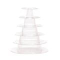 Miniatyrbilde 3 av 4: Makronkake Display Stativ 6-lagers Rund Plast Kake Tower Stativ