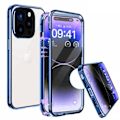 Miniatyrbillede 2 af 5: TG Stilfuldt Dobbeltsidet Magnetisk Skal - iPhone 14 Pro Sort