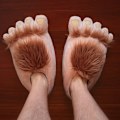 Miniatyrbild 3 av 4: Unisex Vuxen Hobbitfötter Tofflor Halfing Plysch Tofflor