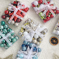 Miniatyrbild 3 av 7: Julgranskulor Julgransdekorationer Färgglada Kulor Hängande Julmaterial Tillbehör DIY Juldekorationer A
