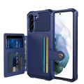 Pikkukuva 1 / 5: TG Slim Kotelo Korttitaskulla - Samsung Galaxy S21 FE Sininen