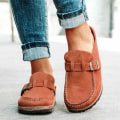 Miniatyrbild 4 av 5: Kvinnors Casual Bekväma Klomp Mocka Slip-On Sandaler Sommar Hemmakontor Skor_happyshop Khaki 39