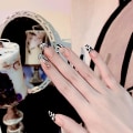 Miniatyrbilde 3 av 5: TG Press On Nails Zebra Fransk Falske Negler Lange Kiste Akryl Nagelspisser Glitrende UV Gel Negler For Kvinner Og Jenter 24st