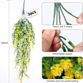 Miniatyrbillede 5 af 9: 69 mesh eukalyptus kamelia vin efeu blandet farve simulering grøn plante pengeblad vægophæng lille lotus Sunset Red