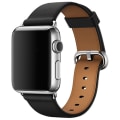 Miniatyrbillede 1 af 5: Læderarmbånd til Apple Watch 38/40/41mm Sort Sort,Brun