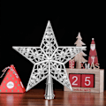 Miniatyrbilde 5 av 5: Stjerne Juletre Topp Utskjæring Juletre Ornament