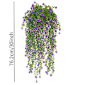 Miniatyrbillede 4 af 9: 69 mesh eukalyptus kamelia vin efeu blandet farve simulering grøn plante pengeblad vægophæng lille lotus Dark Purple