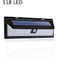 Miniatyrbillede 1 af 5: 118 LED Solcellelampe 1000 Lumen Væglampe PIR Bevægelsessensor IP65 Vandtæt Udendørs Have..DEBUNS