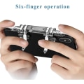 Pikkukuva 5 / 5: PUBG Mobile Pelikontroller, L1R1 Mobile Game 6 Fingers Trigger S