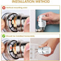 Miniatyrbilde 4 av 5: Sett med 4 termostathoder, termostatisk radiatorventil, termostatisk radiatorhode, termostatisk radiatorventil M30 x 1.5..DEBUNS