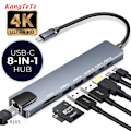 Miniatyrbilde 2 av 6: 5/6/7/8/11 i 1 USB C Hub med 4K HDMI-adapter og SD/TF-kortleser RJ45 PD Hurtiglading for MacBook Laptop Datamaskin 10 IN 1 pro