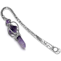 Miniatyrbillede 1 af 4: Metallisk Amethyst Krystal Bogmærke Krystaller Ædelsten Vedhæng - Perfekt