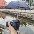 Miniatyrbillede 4 af 4: DSLR Kamera Paraply Parasol Universal Hot Shoe Cover Mount Solskærm Regnbeskytter