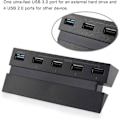 Miniatyrbillede 3 af 4: 5-ports USB-hub til PS4 højhastighedsoplader Controller Splitter Udvidelsesadapter