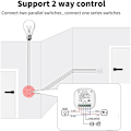 Miniatyrbilde 4 av 4: RF433 og WiFi Trådløs Fjernkontroll Lysbryter, 2 Brytere 1 Mottaker Kit