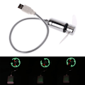 Miniatyrbillede 2 af 5: Fleksibel svanehals USB LED-bordblæser med Realtidsvisning til bærbar computer