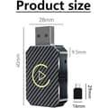 2 i 1 Trådlös CarPlay Adapter Android Auto Trådlös Adapter Smart Mini Box USB Adapter Plug and Play WiFi Snabbanslutning Modell 2-yux Model 2