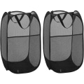 Miniatyrbilde 1 av 5: Galaxy 2 ST Vaskeromskurver Foldbar Pop Up Mesh Vaskerom Vaskerompose Bin Leke Tidy Organizer (svart) svart