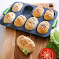Miniatyrbild 3 av 6: Minibaguettebakplåt, brödkrispningsbricka, non-stick perforerad