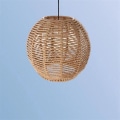 Miniatyrbild 5 av 5: Taklampa: Handgjord vävd ljuskrona, retro lampskärm - heminredning, varmt ljus, konstnärlig design