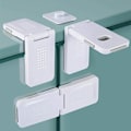 Miniatyrbillede 1 af 5: 3 stk. Diamant Højre Vinkel Lås Cool Grå Børnesikring Køleskabs Lås Hardware Hjem Tilbehør