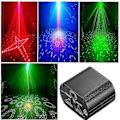 Miniatyrbillede 1 af 4: UV LED-projektor Festlys USB Lampe RGB DJ Projektorlys Disco Fjernbetjening Belysning til Lumiere Scene Have Stue
