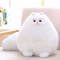 Miniatyrbild 1 av 5: Plushdjur Katt, Mjukisdjur för Barn, Present till Pojkar och Flickor, Vit Plysch Gosedjur (Vit, 12 tum)