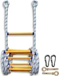 Portable Fire Escape Rope Ladder (Size: 3m/9.8ft), Quick Deployment, Soft Ladder for Adults to Escape Through Windows