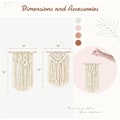 Miniatyrbild 5 av 5: 2 st Macrame Väggbonad Konst Vävd Boho Väggdekor Hem Chic Banner Dekoration