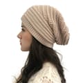 Mössor Dam Mössa Varm Stickad Hatt Söt Hatt för Kallt Väder Beige