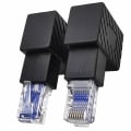 Miniatyrbild 4 av 4: 90-graders Ethernet-omvandlare Lan Rj45 Hona till Hane Höger/vänster/Upp/Ner-adapter