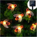 Miniatyrbilde 1 av 5: Galaxy Juledekorasjon 20 LED 5M Simulert Bie Solcellelys Utenfor Hage Bie Krans Lys Bryllup Dekorasjon Nattlampe