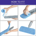 Miniatyrbilde 3 av 5: Galaxy 6-pakks utskiftbare moppputer, spraymopp mikrofiber for spraymopper, 16,5\"x5,5\"（Blå）