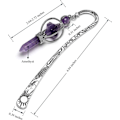 Miniatyrbillede 3 af 4: Metallisk Amethyst Krystal Bogmærke Krystaller Ædelsten Vedhæng - Perfekt