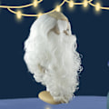 Miniatyrbild 2 av 5: Tomteskägg och set, elastiskt band Rolig tomteskäggdräkt Vit ansiktsbehandling Falskt skägg Jul för att maskera jultomten på julfest