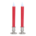 Miniatyrbillede 2 af 3: Langpolet elektronisk lyslyslampe Flammesimulering Dekorativ lampe 1 par Simulering Lang stang LED elektronisk lys Rød