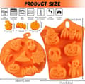 Miniatyrbillede 7 af 7: Pieces Halloween Bageforme - Silikoneforme - Halloween Spøgelsesforme - Græskarforme - Chokoladeforme - Halloween Græskarforme