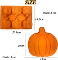 Miniatyrbillede 5 af 5: Halloween silikoneforme, græskar silikoneform, 3D kageforme, Halloween chokoladeform, bageforme, non-stick sæbe, græskar bageform