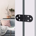 Miniatyrbillede 3 af 5: Sort zinklegering Foldbar Beslag Tyk Zinklegering Hængsel Plade Skjult Foldbar Hængsel Foldbart Bord Tilbehør, Til Hjemmet