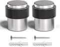 Miniatyrbillede 1 af 7: stk. - 40*40*45 mm - Dørstopper - cylindrisk dørstopper - dørstopper i rustfrit stål - til gulvmontering - med sort gummi