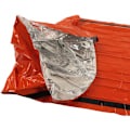 Miniatyrbillede 2 af 5: Nødoverlevelses sovepose Termisk isolering PE Aluminium Film Bivuak Overlevelsespose med Opbevaringspose til Udendørs Orange 210x100cm