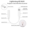 Miniatyrbild 3 av 4: Lightning / USB-C till AUX Adapter 3,5 mm Paket LightningAUXMikrofon2Pack