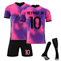 Pikkukuva 1 / 2: 2021 Kolmas Away lila paita nro 10 Neymar .jr lapselle ja aikuiselle XL