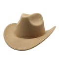 Miniatyrbillede 3 af 3: Unisex Voksen Uld Cowboy Western Hat Bredbremmet Cap Vinter Varmt