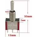 Miniatyrbild 4 av 5: 10 st Mini Vippströmbrytare, AC 125V 6A / 250V 2A 3-Pin SPDT ON-OFF-ON 3-Pin 3-Positions SPDT Självlåsande Vippströmbrytare för Bildelar Röd, av DEBUNS